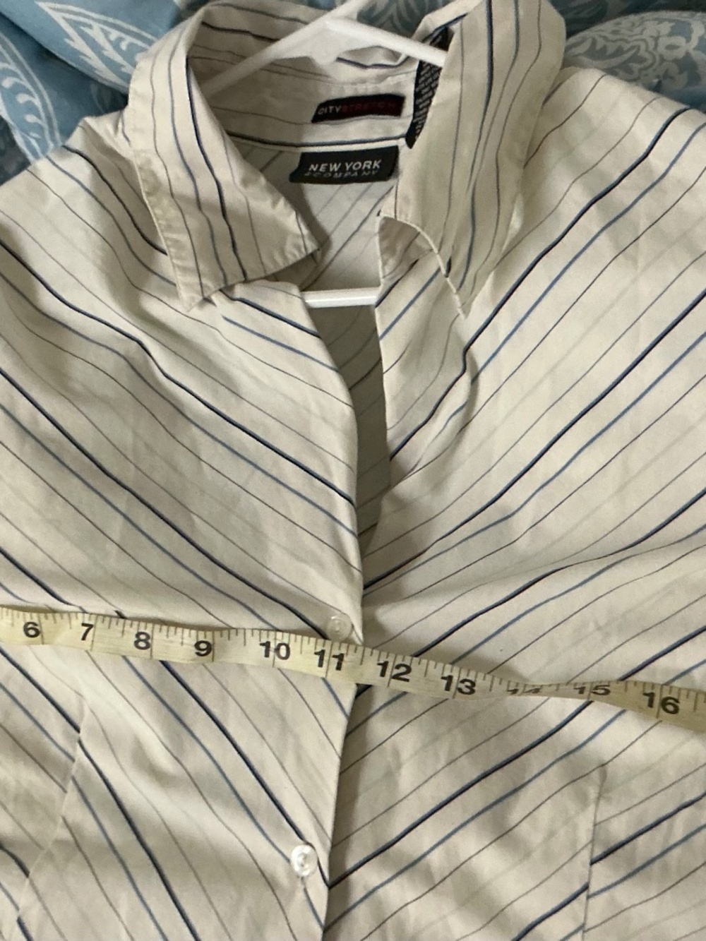 New York and company vintage Y2K striped shirt button down size large